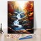 Adult Paint by Number Kits on Canvas Autumn Landscape Paint by Numbers for Adult Beginner Forest Waterfall Color by Numbers for Adults Craft Kits